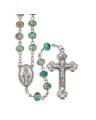  TURQUOISE FACETED SPECKLED BEAD ROSARY (4 pc) 